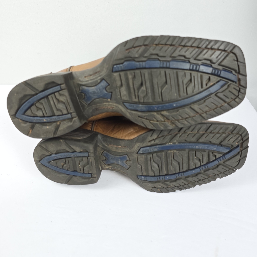 Ariat Men's 7D Hybrid Ranchwork Western Boot- Brown Square Toe Style No.10042394 - Picture 7 of 13